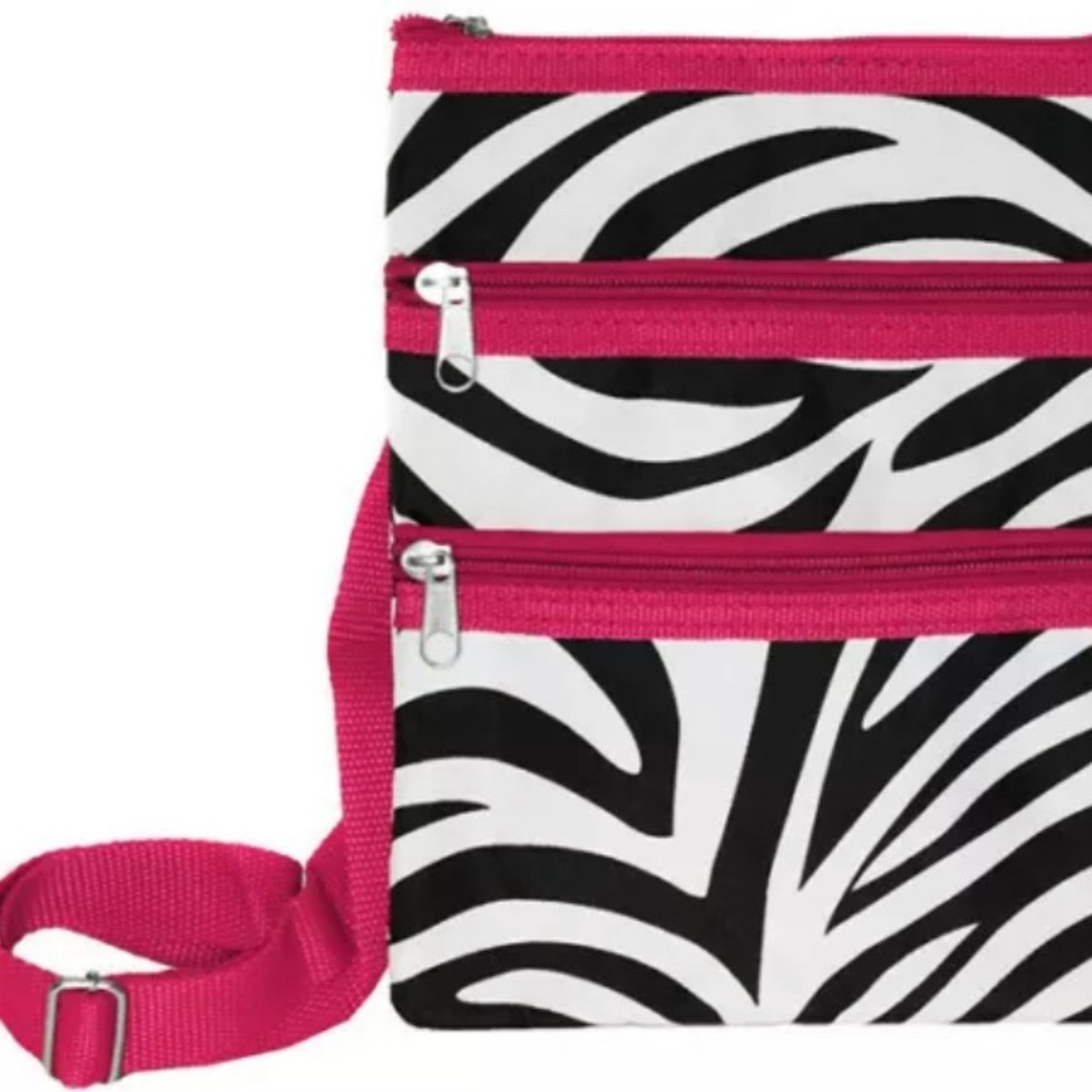 BRAND NEW J. GARDEN ZEBRA PRINT CROSSBODY PURSE